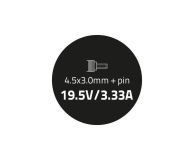 Qoltec Dedykowany do HP 65W 19.5V/3.5A 4.5*3.0+pin - 293812 - zdjęcie 3